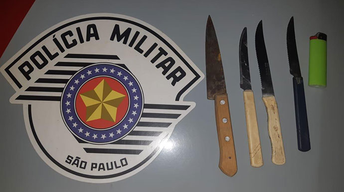Polícia Militar - Ele usava uma faca