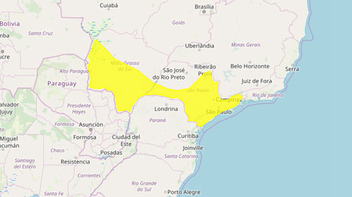 Divulgação - Assis e região estão na área de alerta para vendaval nesta terça-feira, 13 de agosto