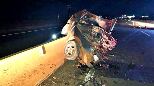 Divulgação Polícia Rodoviária - Três ocupantes do Fiat Uno morreram após acidente no dia 21 de julho