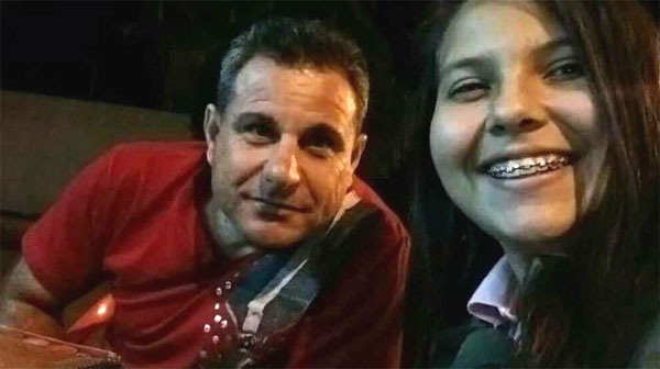 Divulgação - Márcio com a filha Ana Carolina Montolezzi, que foi morta há um ano após levar tiro do padrasto em Assis