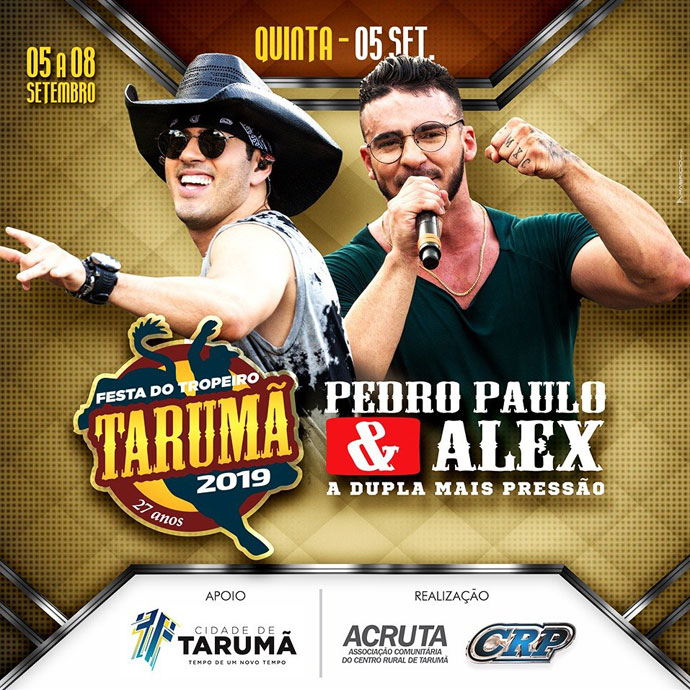 Divulgação - Dupla Pedro Paulo e Alex abre a Festa do Tropeiro de Tarumã nesta quinta-feira