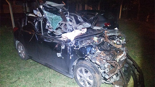 PM Rodoviária - Motorista do Nissan Tiida morreu no local