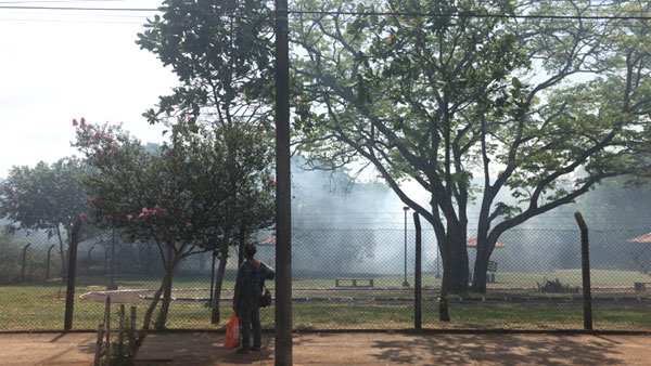 AssisCity - Incêndio atingiu as dependências do Parque Ecológico Ângelo Ceola, no Jardim Paraná, em Assis