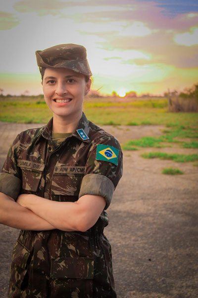 Cedida - Jornalista assisense Camila Dib integra o Exército Brasileiro desde 2016