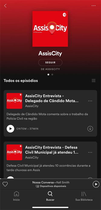 Divulgação - Spotify do AssisCity tem áudio de diversas entrevistas para você ouvir onde e como quiser