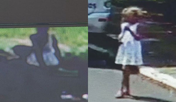 Divulgação - Câmera de segurança mostra menina em praça momentos antes de desaparecer em Chavantes