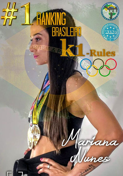 Divulgação - Mariana é primeiro lugar no ranking da Confederação Brasileira de Kickboxing na sua modalidade e categoria por peso
