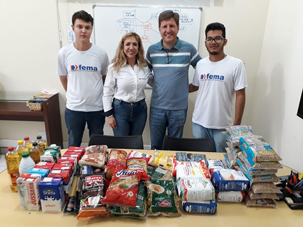 divulgação - Os mais de 40 quilos de alimentos arrecadados foram encaminhados para a Casa de Apoio de Assis em Jaú