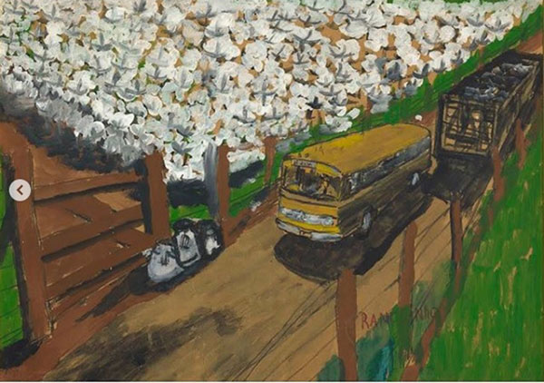 reprodução - Obra 'Estrada Rural' do artista Ranchinho
