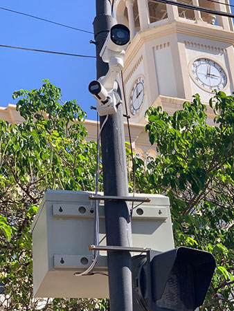 divulgação - Câmera instalada na Avenida Rui Barbosa com Rua José Nogueira Marmontel
