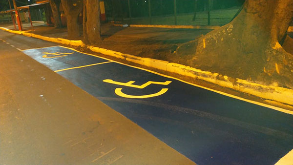 divulgação - O Parque Buracão recebeu duas vagas de estacionamento destinadas a pessoas com deficiência