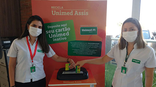 divulgação - Unimed Assis inicia Projeto Recicla para descarte correto dos cartões de plano inativos