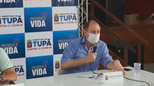 Divulgação - Secretário de Saúde de Tupã fez alerta sobre a lotação da Santa Casa no atendimento de casos de Covid — Foto: TV TEM/Reprodução