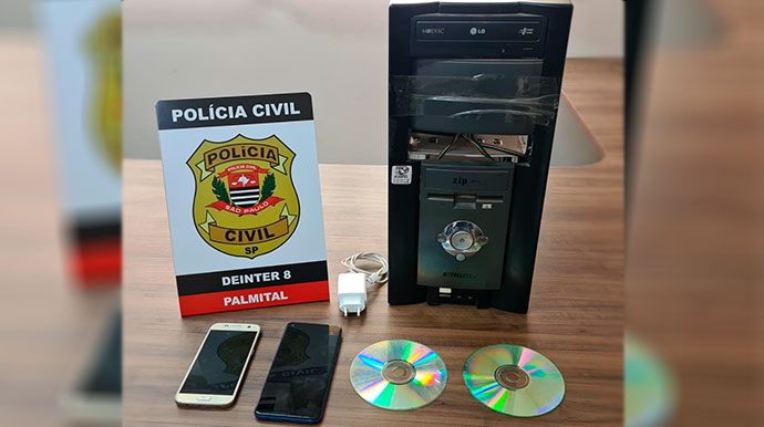 Divulgação - Polícia Civil apreendeu aparelhos celulares, computadores e mídias relacionadas ao crime