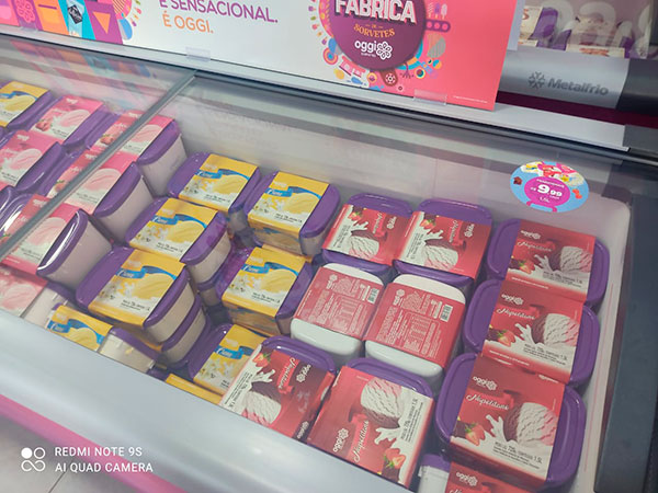 Divulgação - Na Oggi o cliente encontra potes de sorvete com valores a partir de R$ 9,99