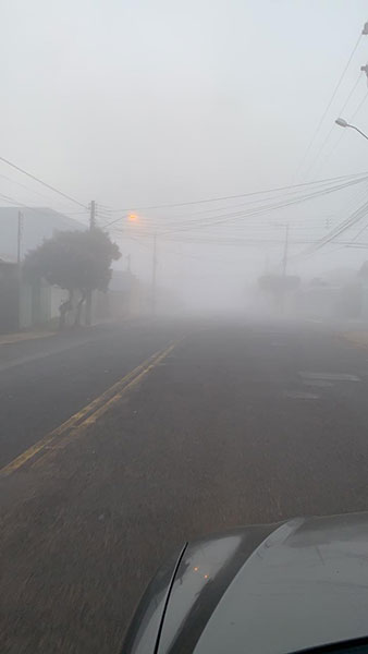 divulgação - Forte neblina cobre a cidade