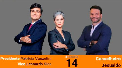 Divulgação - Jesualdo fez campanha com a Chapa 14, da presidente eleita Patricia Vanzolini - Foto: Divulgação