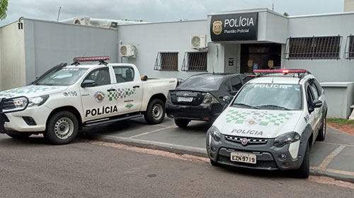 Divulgação - Polícia apreendeu o veículo e deu voz de prisão aos suspeitos - Foto: Divulgação PM Ambiental