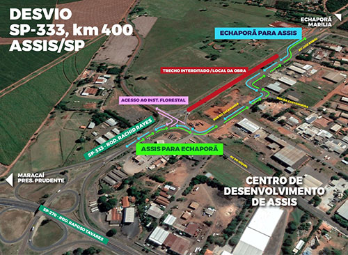 Divulgação - Desvio SP-333 - KM 400 - Assis/SP