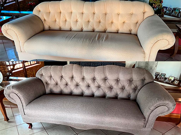 Divulgação - Antes e Depois: reforma de sofás - Foto: Divulgação