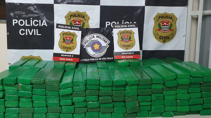 Divulgação - As drogas totalizaram em um peso de 148,870 kg - Foto: Polícia Civil de Assis