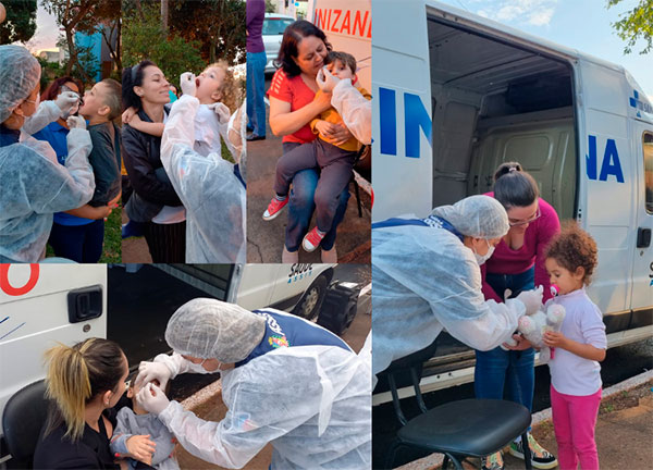 divulgação - Crianças vacinadas na 'Van da Vacina' em Assis - Foto: Divulgação/Assessoria PMA