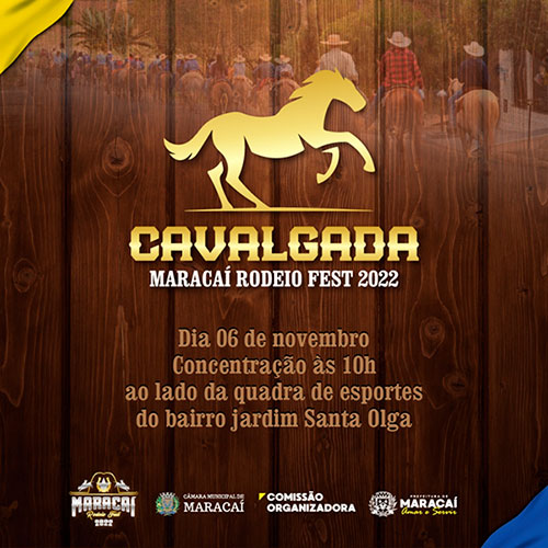 divulgação - Maracaí Rodeio Fest realiza cavalgado no domingo