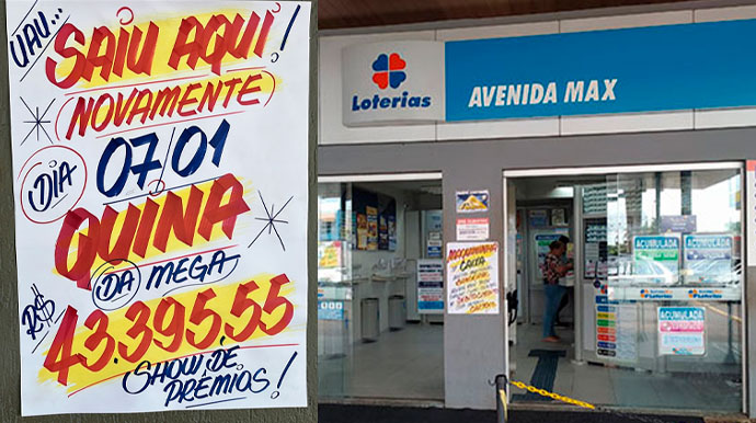 divulgação - Aposta sorteada na lotéria Avenida Max - Foto: Divulgação