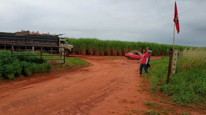 Divulgação - FNL ocupou fazenda em Teodoro Sampaio (SP) nesta segunda-feira (20) — Foto: FNL