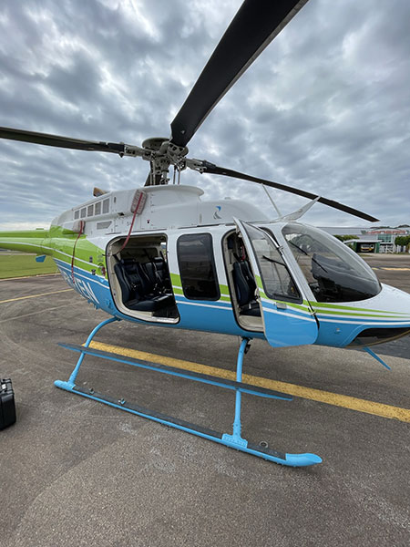 Divulgação - Helicóptero usado para inspeção aérea da Energisa - Foto: Divulgação