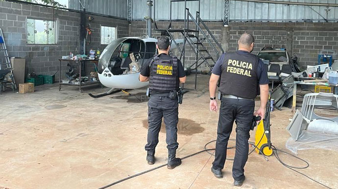 divulgação - Polícia Federal apreendeu diversos helicópteros e grande quantidade de drogas - Foto: Divulgação