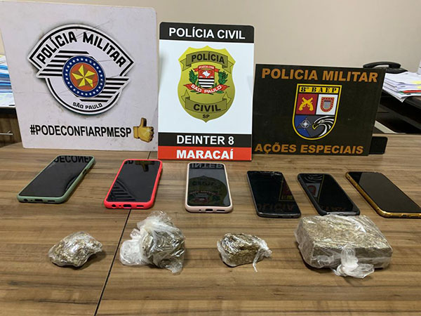 divulgação - Drogas e celulares apreendidos em Maracaí - Foto: Divulgação/Deinter 8