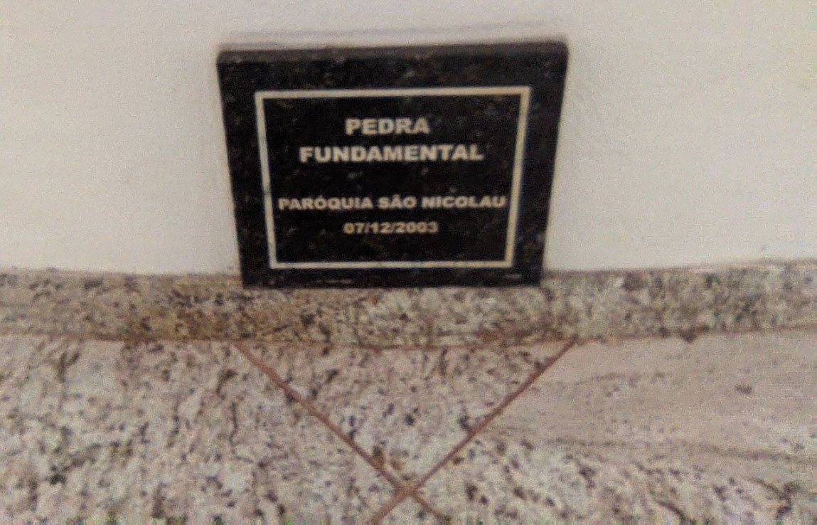 Divulgação - Pedra Fundamental da Paróquia São Nicolau - Foto: Divulgação