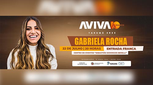 Prefeitura de Tarumã/Divulgação - Cantora Gabriela Rocha será a grande atração do sábado, dia 22 de julho