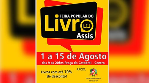 Prefeitura de Assis/Divulgação - Feira do Livro em Assis oferece diversidade literária para todos os públicos - FOTO: Prefeitura de Assis