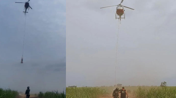 Divulgação - Resgate foi feito pelo Helicóptero Águia - Foto: Reprodução/I7 Notícias