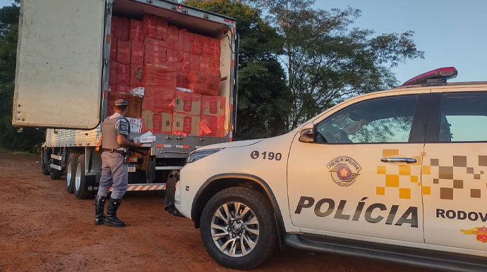 Divulgação - Homem é preso com 2.500 maços de cigarros vindos do Paraguai em Pirajuí