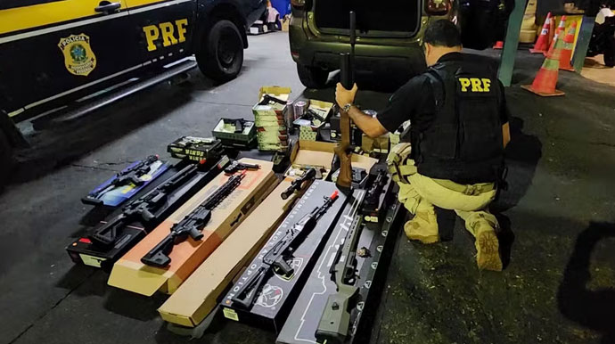 Divulgação - Polícia prende dupla por contrabando de armas de pressão avaliadas em R$ 40 mil em Ourinhos