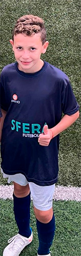 Reprodução/Arquivo Pessoal - João Furlan, de 10 anos, é o mais novo contratado do Sfera FC - Foto: Reprodução/Arquivo Pessoal