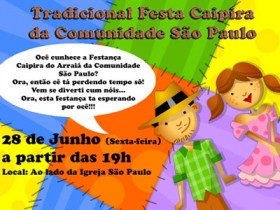 Igreja São Paulo realiza hoje tradicional festa junina