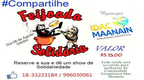 Sexta-feira tem Feijoada Solidária