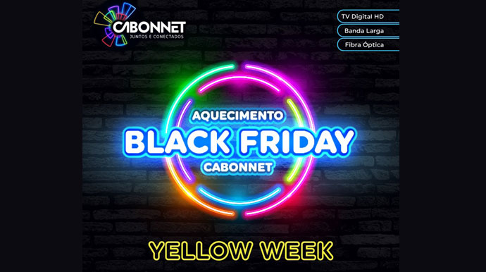 Cabonnet oferece 50% de desconto na taxa de instalação durante a Yellow Week
