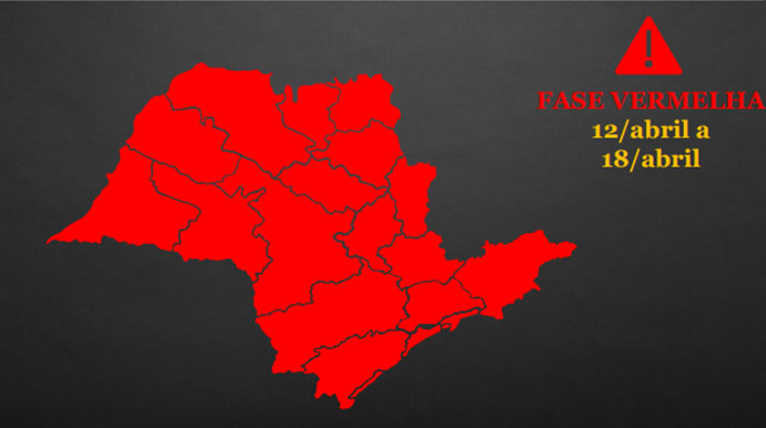 Estado de SP volta à fase vermelha na segunda