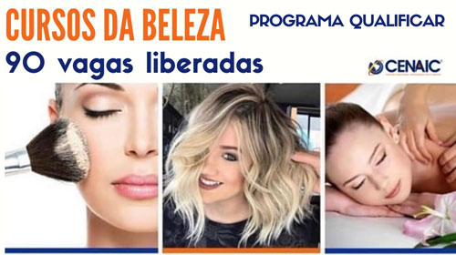 Programa qualificar da beleza do CENAIC ofertará 90 bolsas de estudo e cursos gratuitos de automaquiagem
