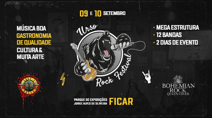 Vem aí: Urso Rock Festival será em setembro na FICAR em Assis