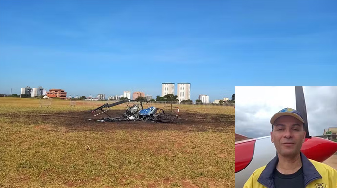 Piloto acrobático morre em queda de avião que pegou fogo em Bauru