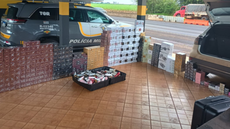 Quantidade total dos produtos apreendidos ainda não foi divulgada - FOTO: Polícia Militar Rodoviária