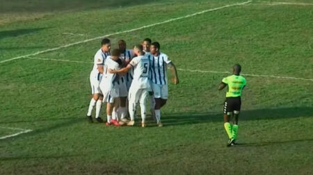 Gol de empate saiu aos 7 minutos do 2º tempo - FOTO: Reprodução/Youtube/Federação Paulista de Futebol