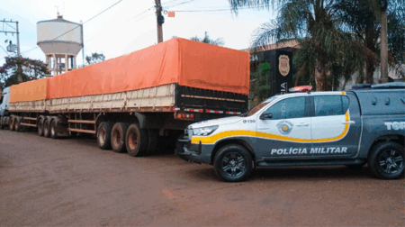 Carga apreendida seria entregue na região de Assis - FOTO: Polícia Militar Rodoviária/Divulgação