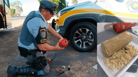 Drogas foram apreendidas nesta quinta-feira, dia 31 - FOTO: Polícia Militar Rodoviária